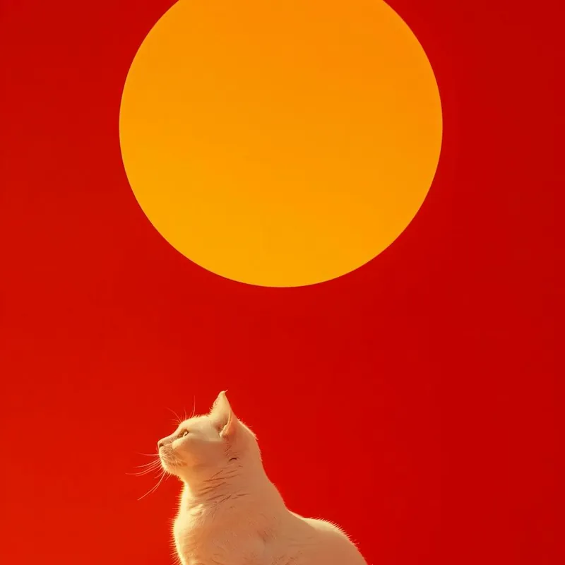 Same Day Shipping Cat In Front Of The Sun