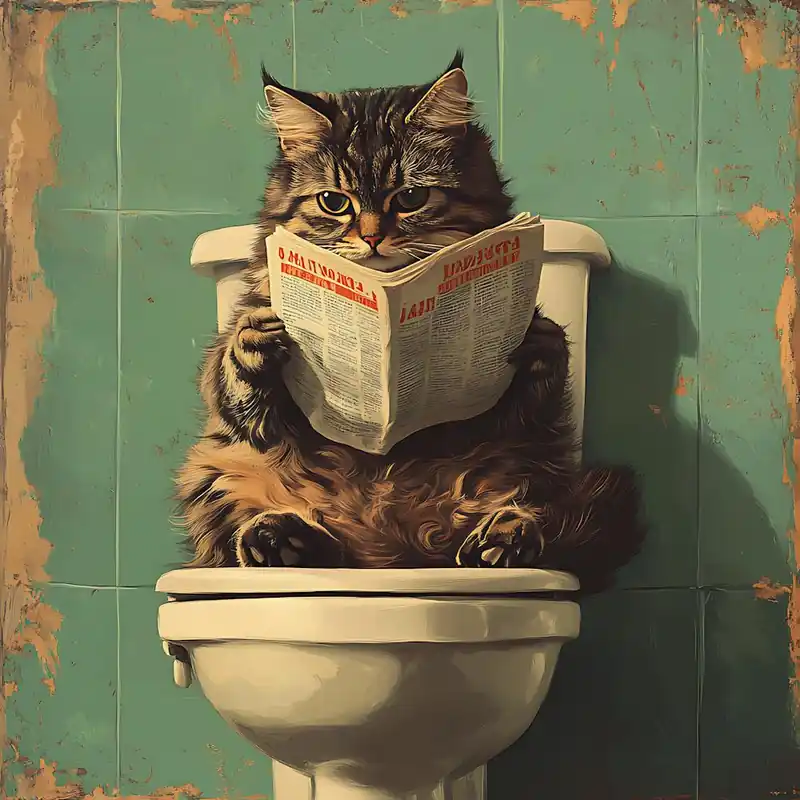 Cat Reading Newspaper 6 Markdown
