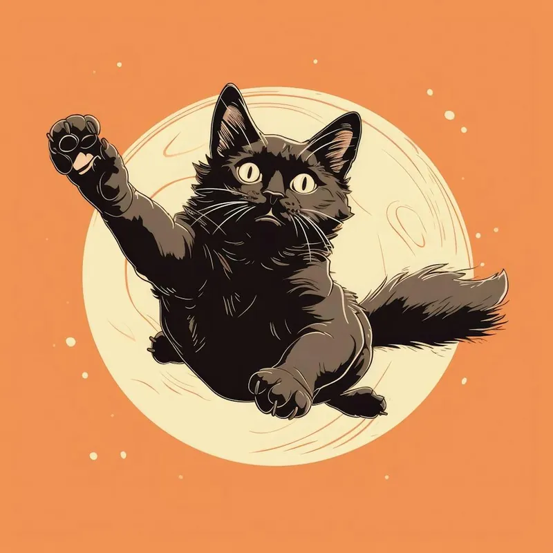 Hot Picks Black Cat Flying 1
