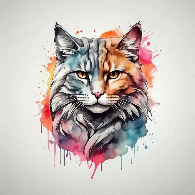 Watercolor Cat Illustration No Minimum Order