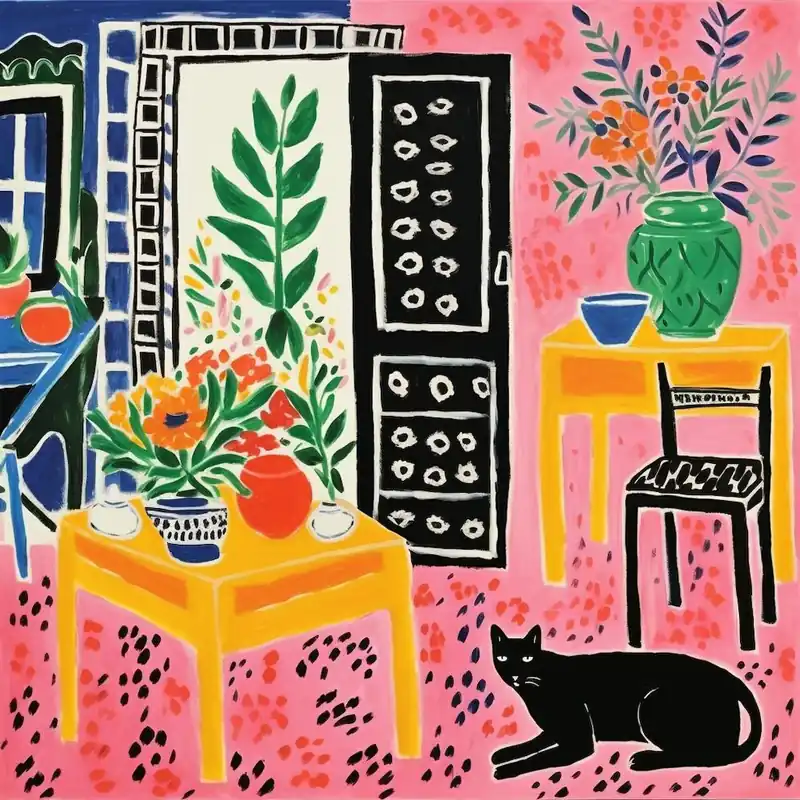 Cat In The Living Room 3 Fast Shipping