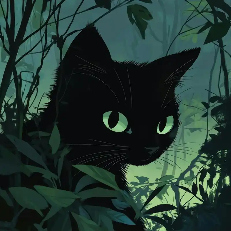 Black Cat In The Forest 8 Markdown