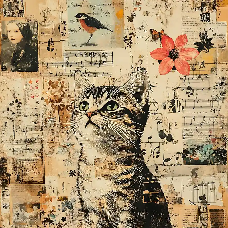 Buy Today Vintage Cat On Paper 4