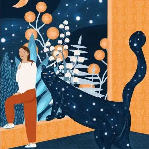 Trending Cat And Moon