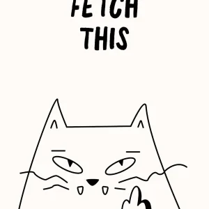 Weekend Sale Fetch This Cat Poster