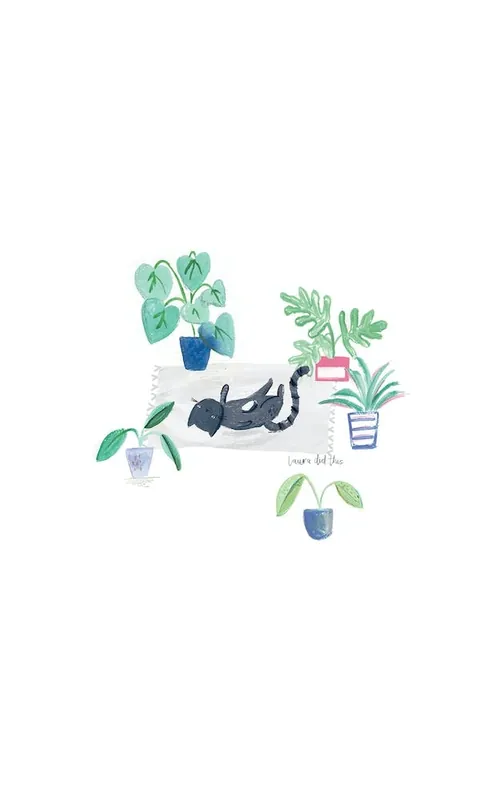 Special Discount Painted Black Cat On Rug