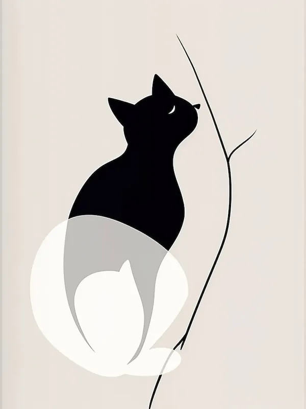 Cat Line Art Abstract 1 Wholesale