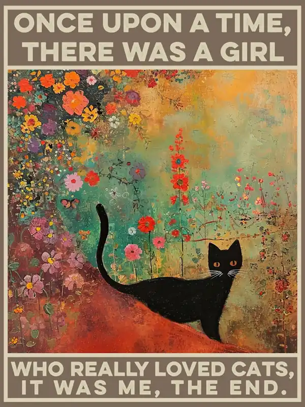 Once Upon A Time There Was A Girl Who Liked Cats Klimt Cat Time-Limited