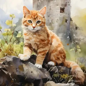 Warranty Included Irish Cats in Watercolor 6