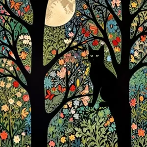 William Morris Cat In The Forest 14 Holiday Sale