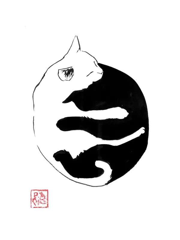 Ying yang Cat Certified