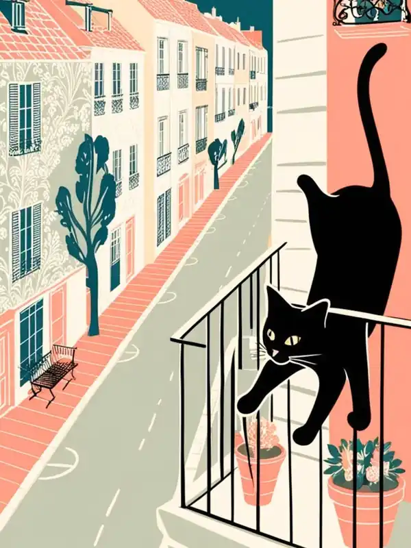 Cat On Balcony 1 Best Price