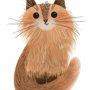 Turkish Angora Cat Clipart Illustration 1 Place Order