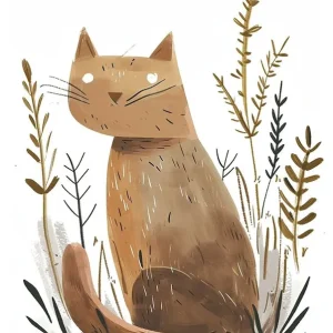 Today Only Highlander Cat Clipart Illustration 1