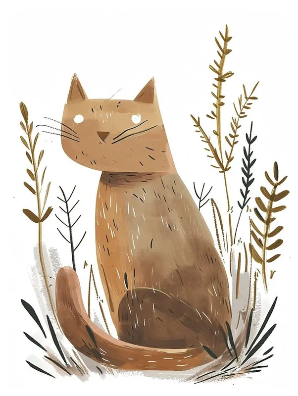 Today Only Highlander Cat Clipart Illustration 1