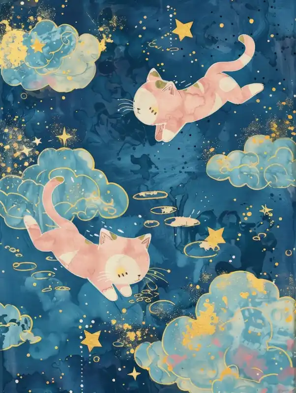 Super Sale Pink Cats In The Sky 2