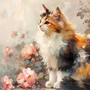 Viral Cat With Roses 2