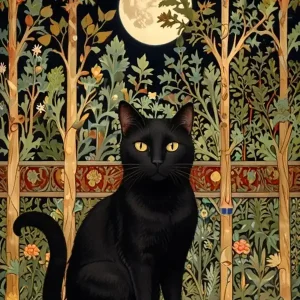 William Morris Black Cat In The Forest 39 Limited Edition