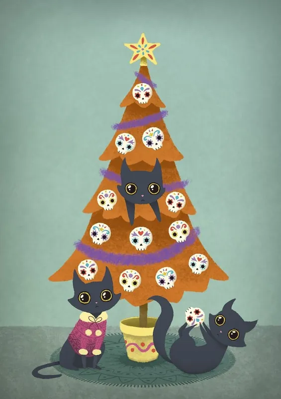 Trending Meowy Christmas Sugar Skulls