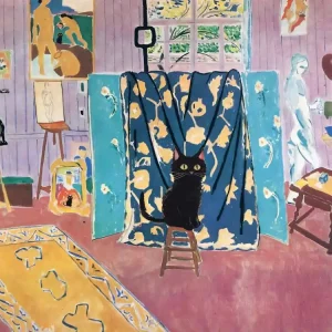 The Pink Studio With Black Cat Matisse Inspired Authentic