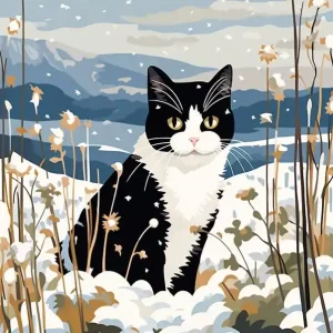 Winter Cat Illustration 1 Latest