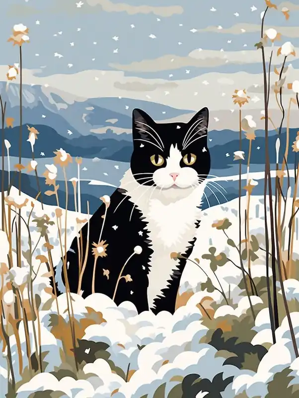 Winter Cat Illustration 1 Latest