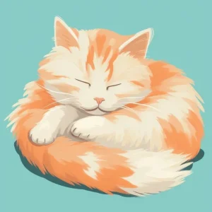 While Supplies Last Orange Cat Sleeping