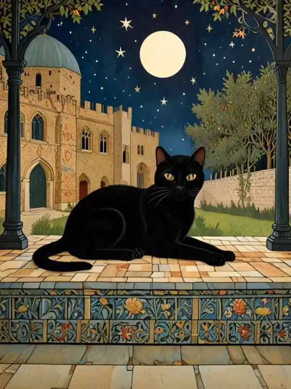 Trending William Morris Cat In The Moonlight 55