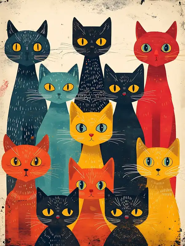 Weekend Sale Group Of Cats 7