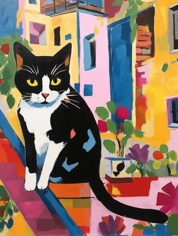 Painting Of A Cat In Seville Spain 1 Buy Today