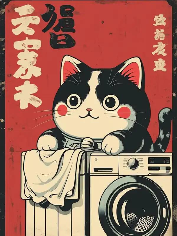 Cat In Washing Machine 22 High Quality