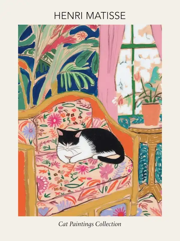 Henri Matisse Black Cat Sofa Paintings Collection Secure Checkout