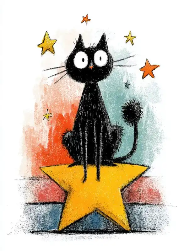 Cat On A Star 1 Authentic