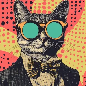 Super Cool Cat Illustration Pop 2 Best Price