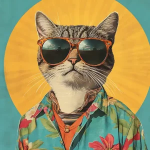 Wholesale Vintage Retro Poster Cool Cat 7