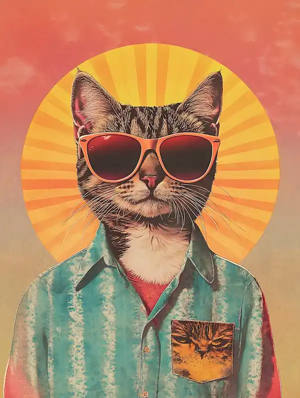 Editor’s Pick Vintage Retro Poster Cool Cat 15
