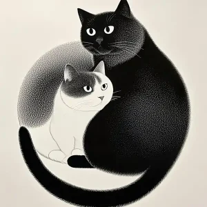 Yin Yang Cats Final Sale