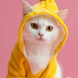 Top Rated Cat In Yellow Hoodie