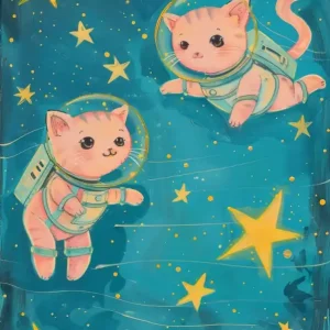 Two Kittens In Space Best Seller