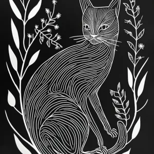 Worldwide Shipping Bombay Cat Minimalist Illustration 1