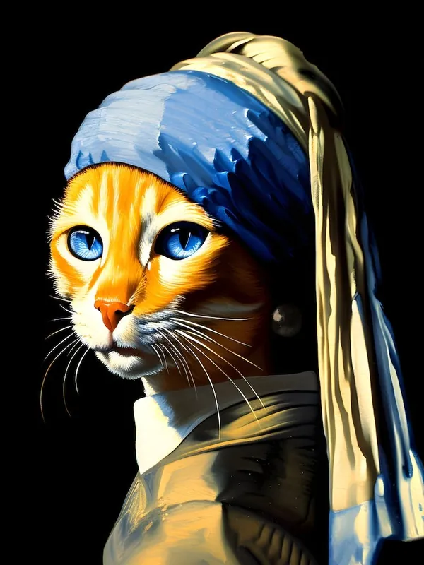 The Cat with the Pearl Earring, Vermeer 1 Get Yours