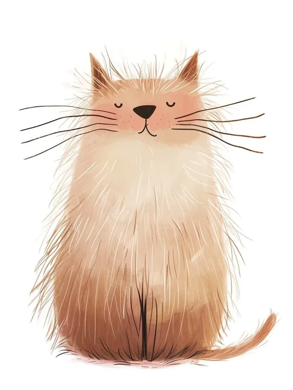 Turkish Angora Cat Clipart Illustration 2 Editor’s Pick