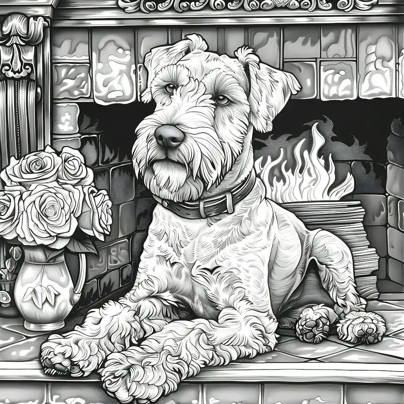 Cozy Fireplace And Airedale Limited Time