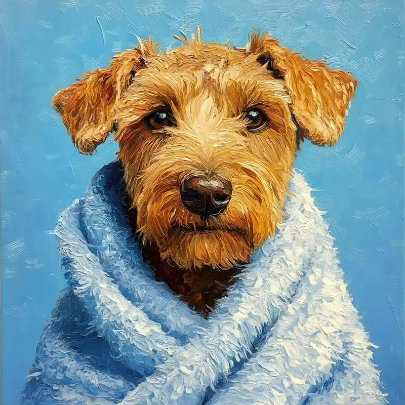 Terrier In Bath Towel 6 Big Sale