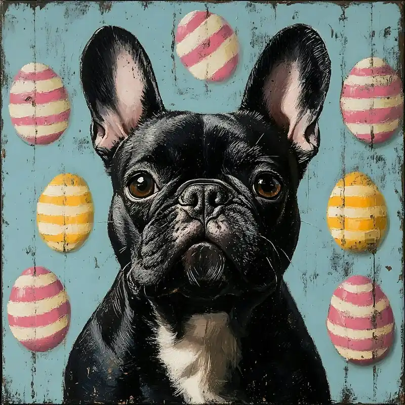 Trusted Brand Frenchie With Easter Eggs 2