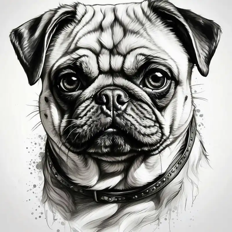 Viral Pug Dog Portrait