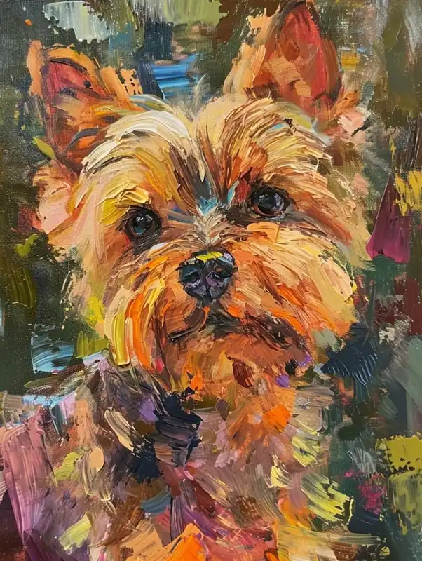 Yorkshire Terrier Acrylic Painting 7 Place Order