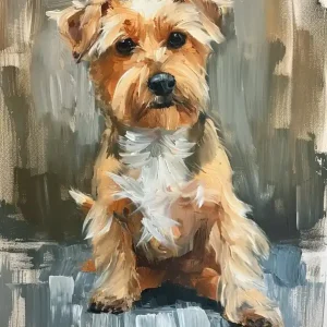 Wholesale Dandie Dinmont Terrier Acrylic Painting 2
