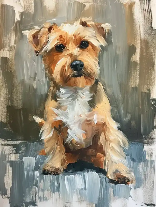 Wholesale Dandie Dinmont Terrier Acrylic Painting 2
