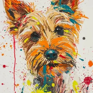 Yorkshire Terrier Acrylic Painting 10 Warranty Included